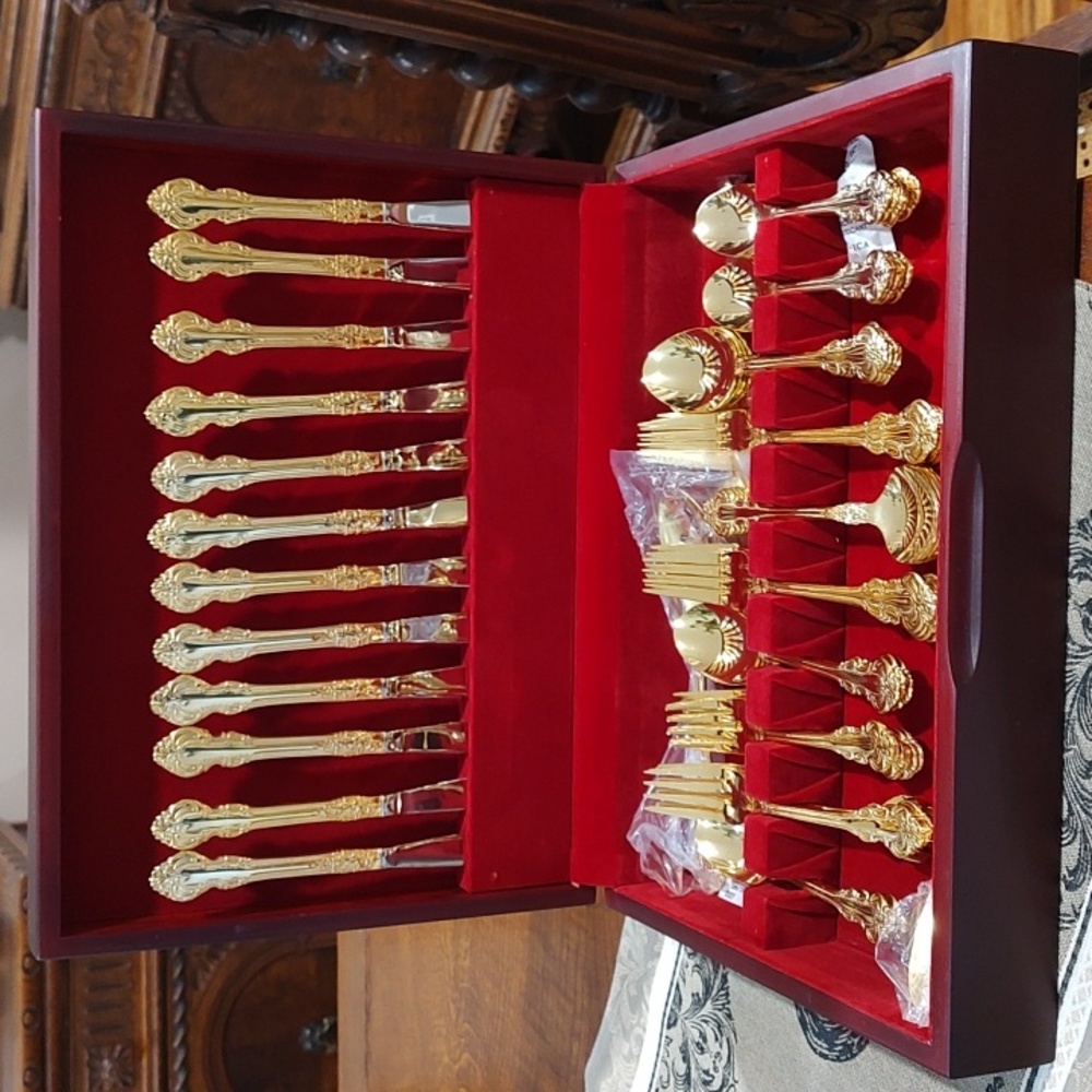 Cambridge Vintage Gold Plated Flatware